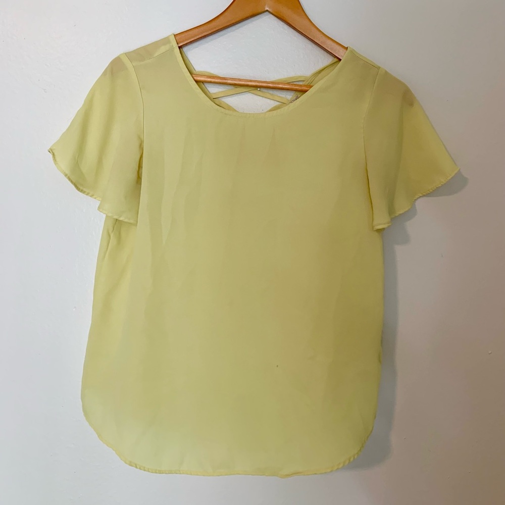 Yellow Sheer Top